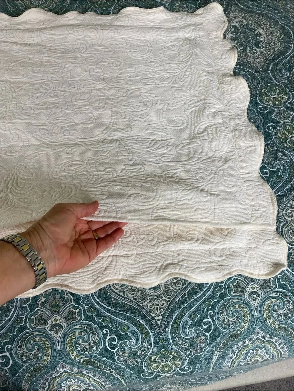 Matelasse Colchis Domingos Queen Pillow Sham cream Portugal